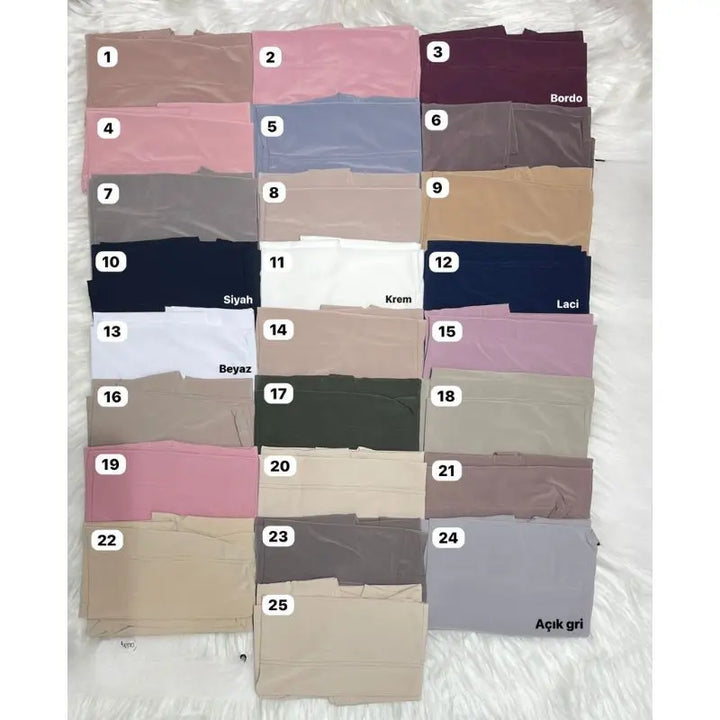 Tvådelad hijabsjal i bomull islamtrend